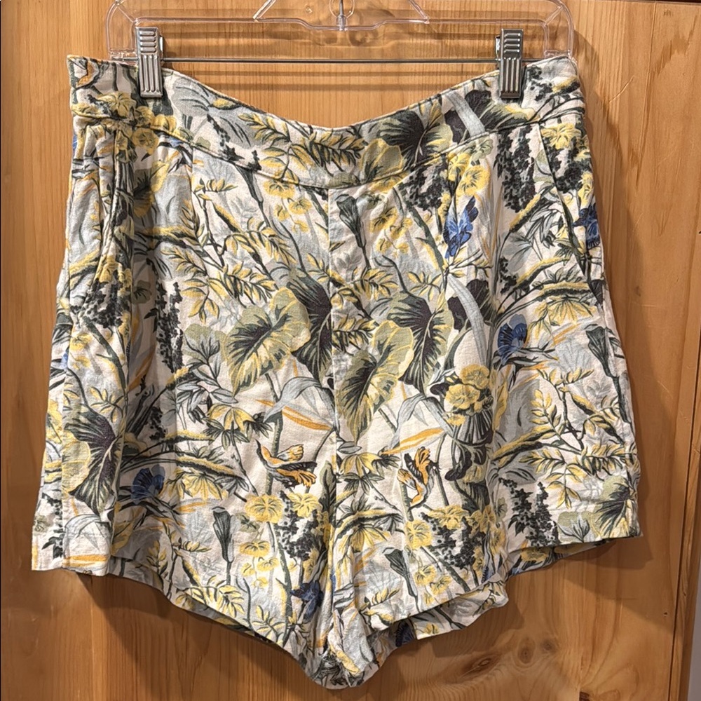 Abercrombie Tropical Linen Shorts, Women L